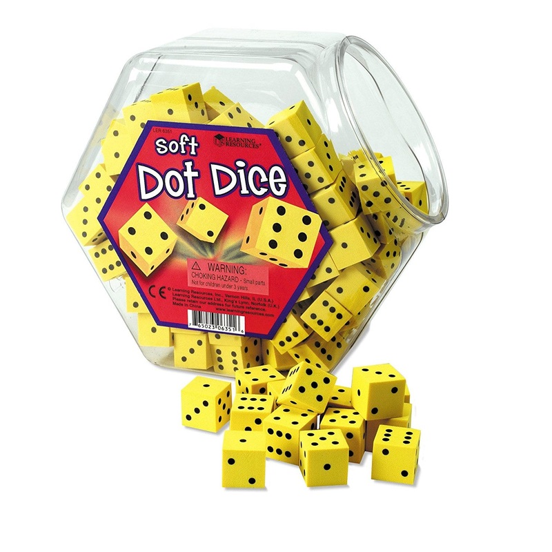 Soft Foam Dot Dice, Set of 200