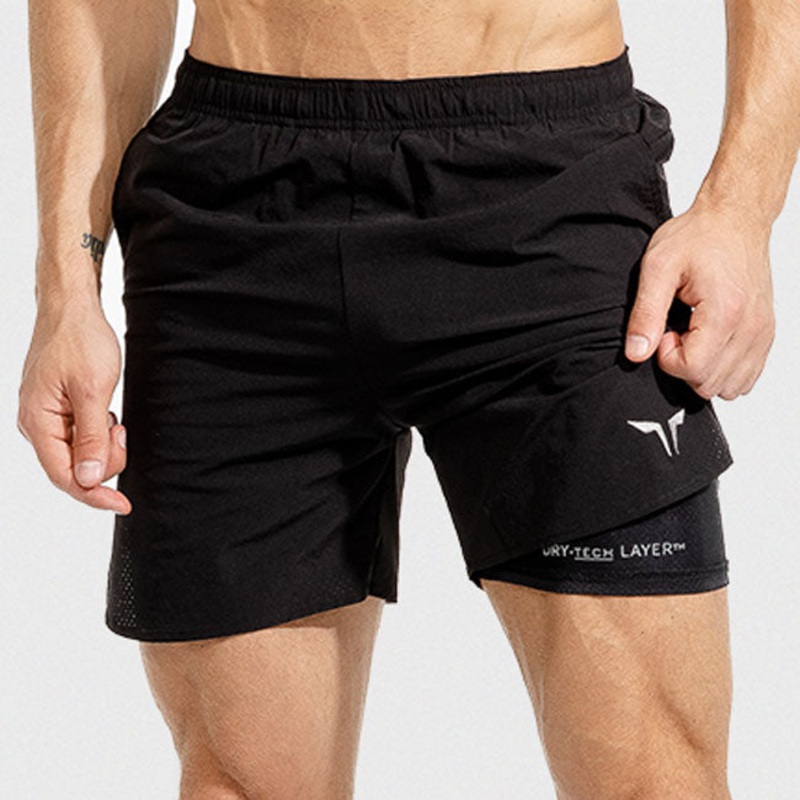 Squat Wolf Mens 2-In-1 Dry Tech Shorts