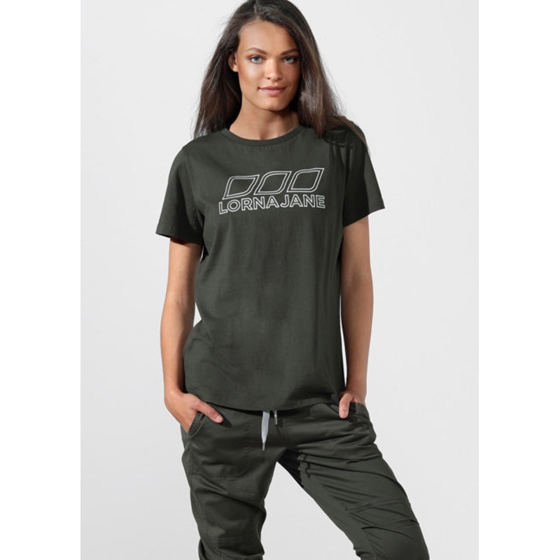 Lorna Jane Iconic Tee|Dark Green|XXS|XS|S|M|L