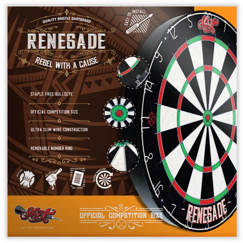 Shot! Renegade Bristle Dartboard