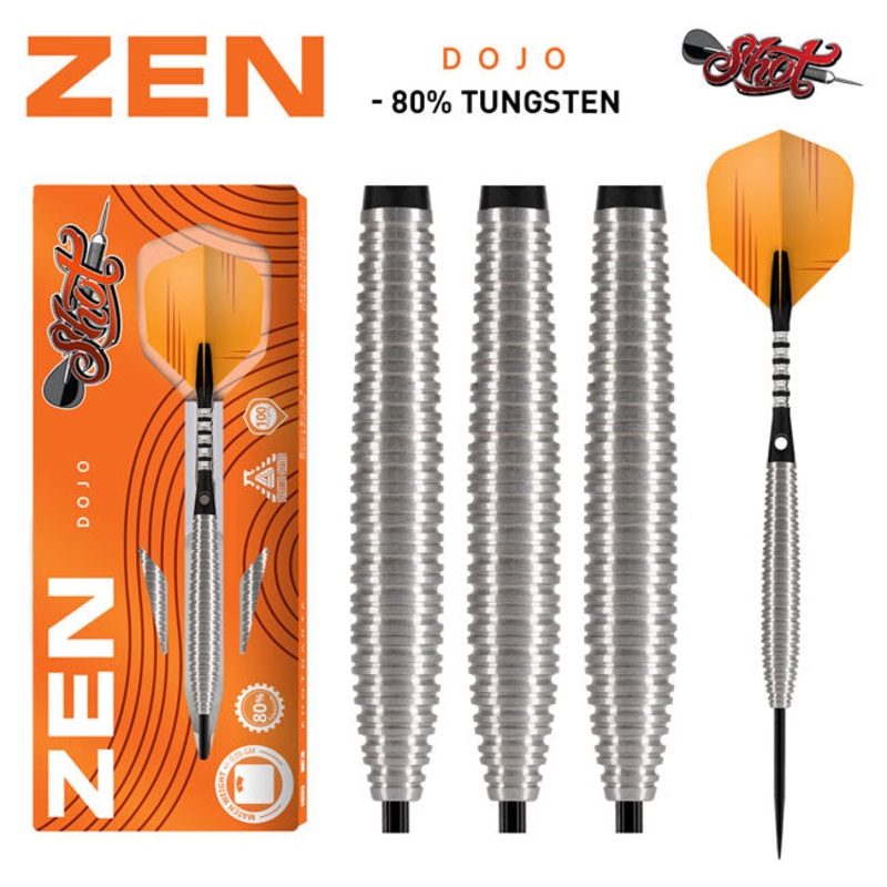 Zen Dojo Steel Tip Dart Set – 80% Tungst