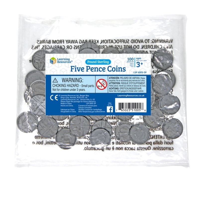 Bag of UK Coins 100 x 5 Pence