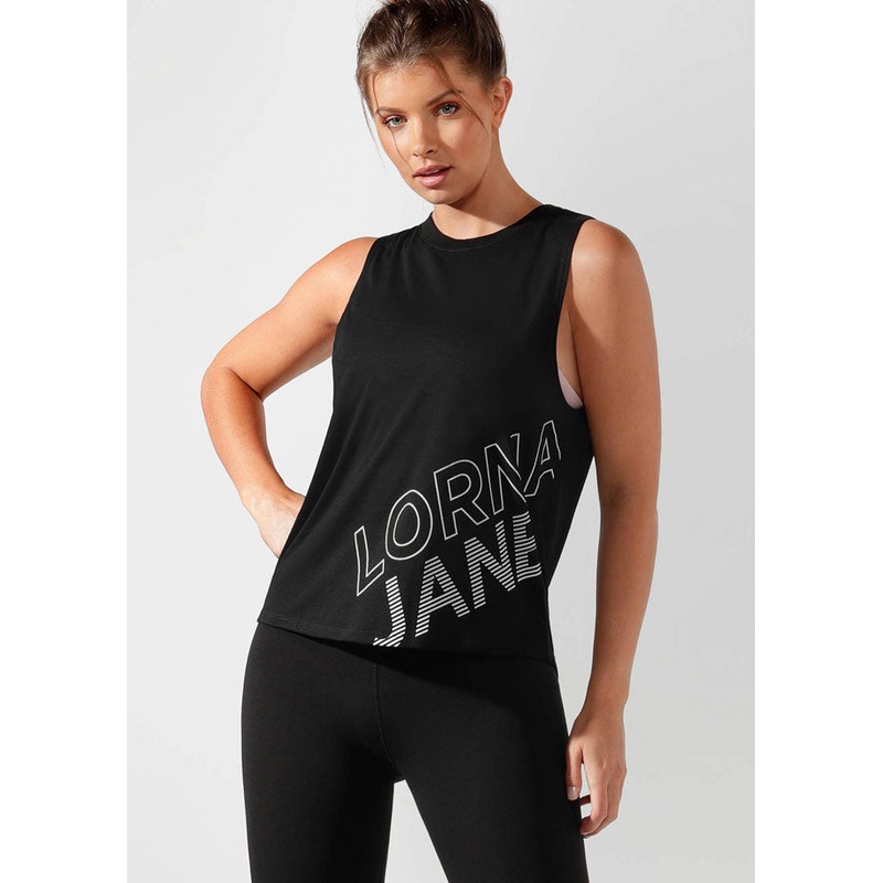 Lorna Jane Iconic Muscle Tank|BLK|XS|S|M