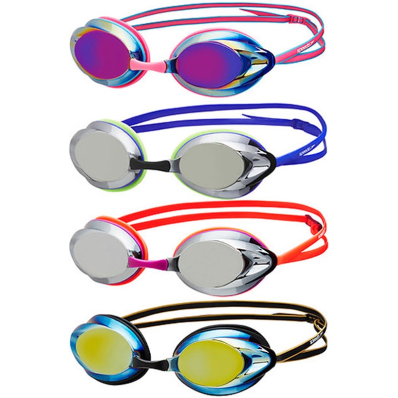 Speedo Opal Mirror Goggles|BLK/GLD|ORG/PURP|ROY/LI|PINK/BLU