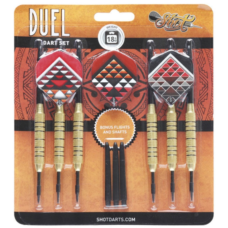 SHOT! DUEL STEEL TIP DOUBLE DART SET
