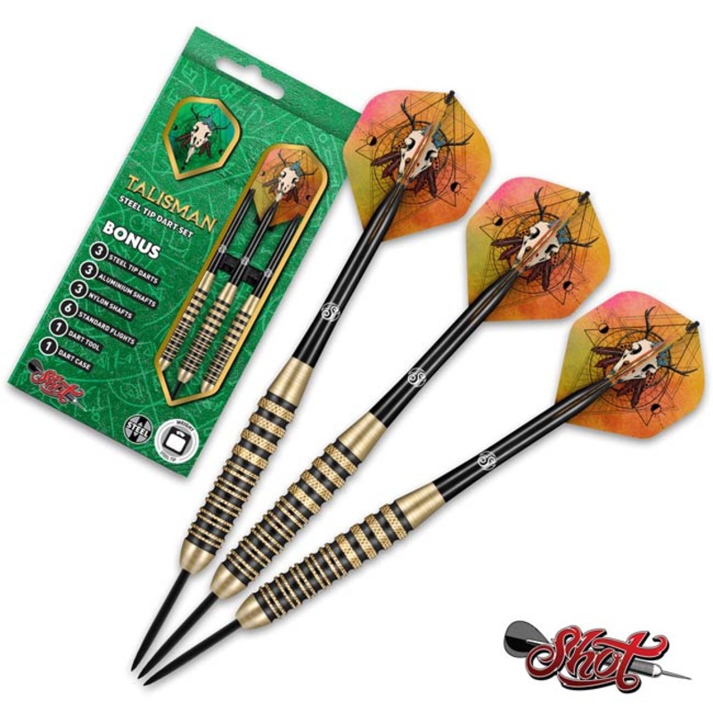 Talisman Steel Tip Dart Set – Brass Barrels