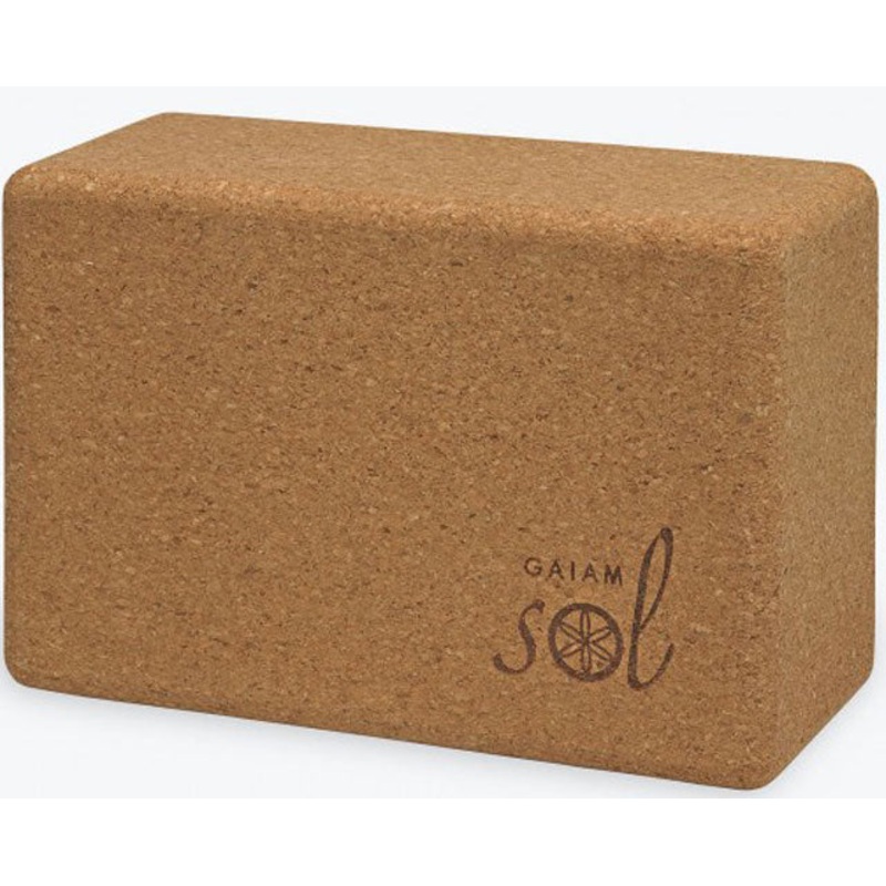 Gaiam Sol Cork Yoga Block
