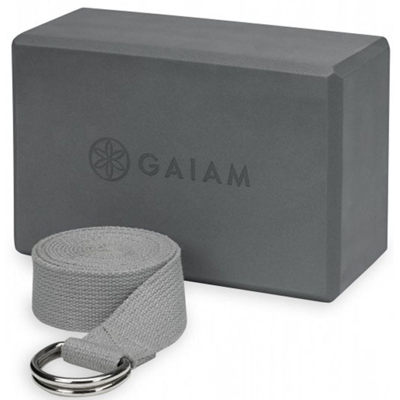 Gaiam Yoga Block and Strap Set