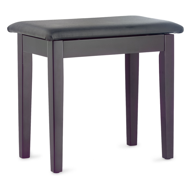 Stagg Fixed Height Piano Stool With Music Storage – Matt Rosewood