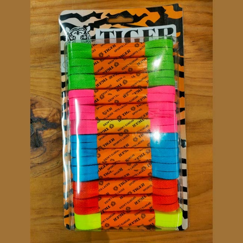 Tiger Coloured Shoe Laces 150cm Flat