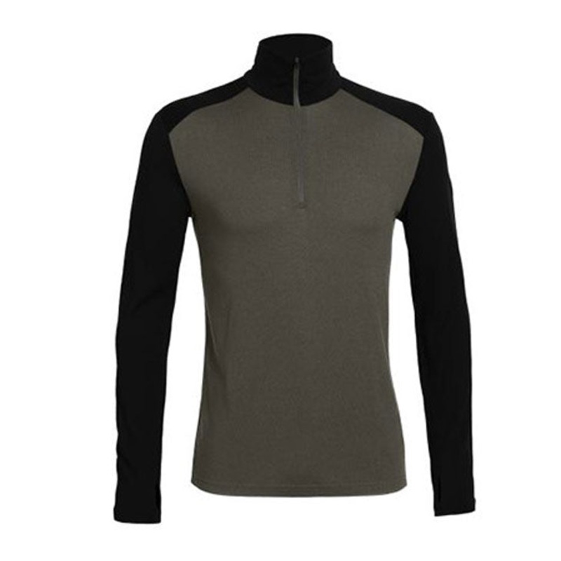 ICE BREAKER MENS TECH TOP L/S HALF ZIP