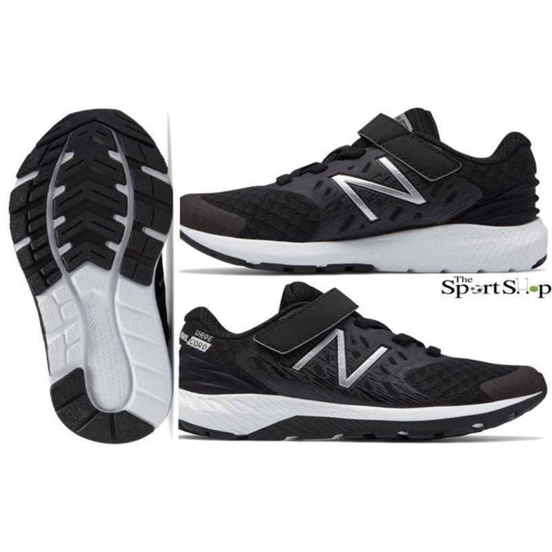 NEW BALANCE URGE KIDS SHOE|BLK/WHT|1|2|11|12|13