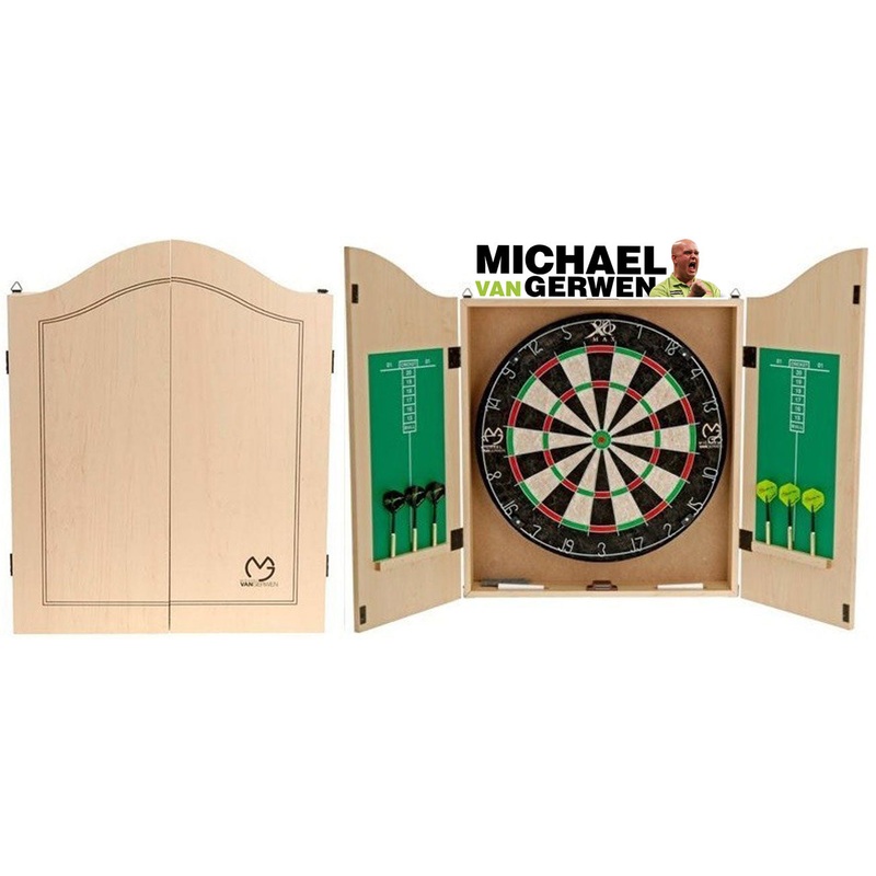 MICHAEL VAN GERWEN DART CABINET SET