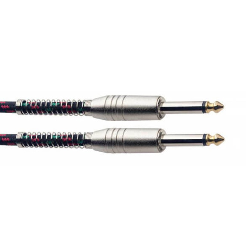 Stagg S-Series Vintage Mono Jack Cable – Black Tweed