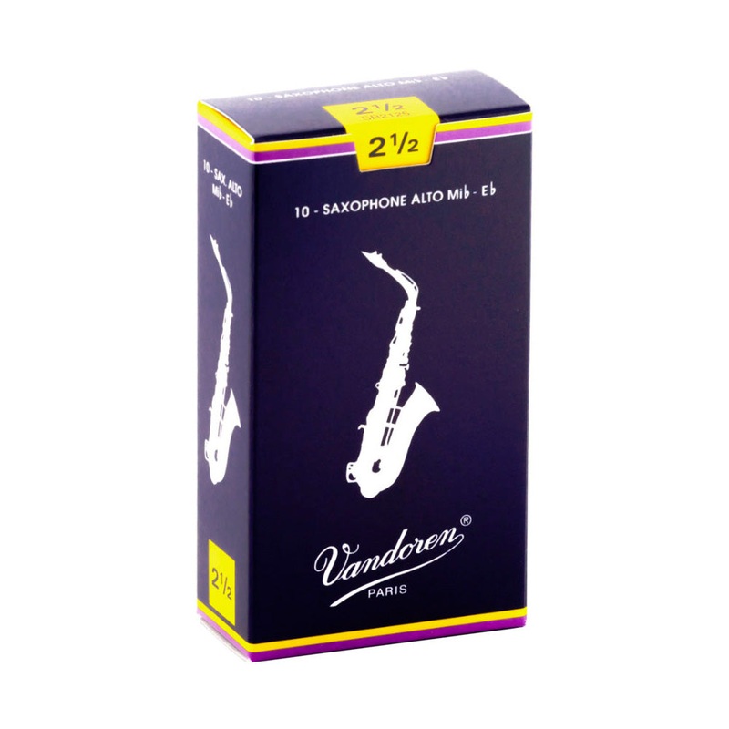 Vandoren ‘Blue Box’ Eb Alto Saxophone Reeds – 2.5 (Box Of 10)