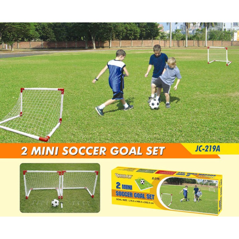 OUTDOOR PLAY TWIN FOOTBALL GOAL SET