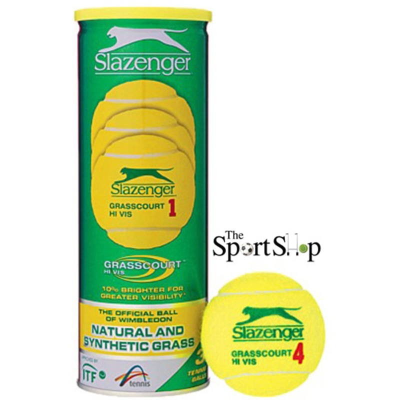 SLAZENGER GRASS COURT TENNIS BALLS-3 CAN