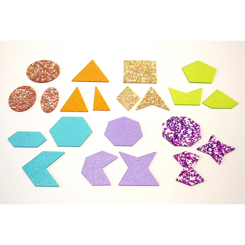 Rainbow Glitter Shapes
