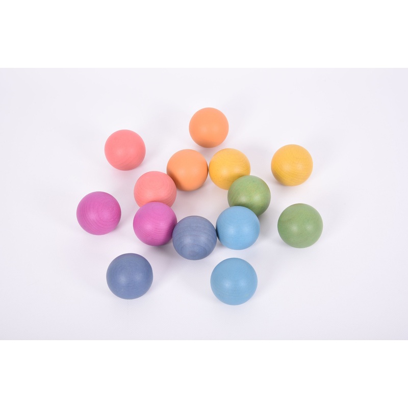 Rainbow Wooden Balls