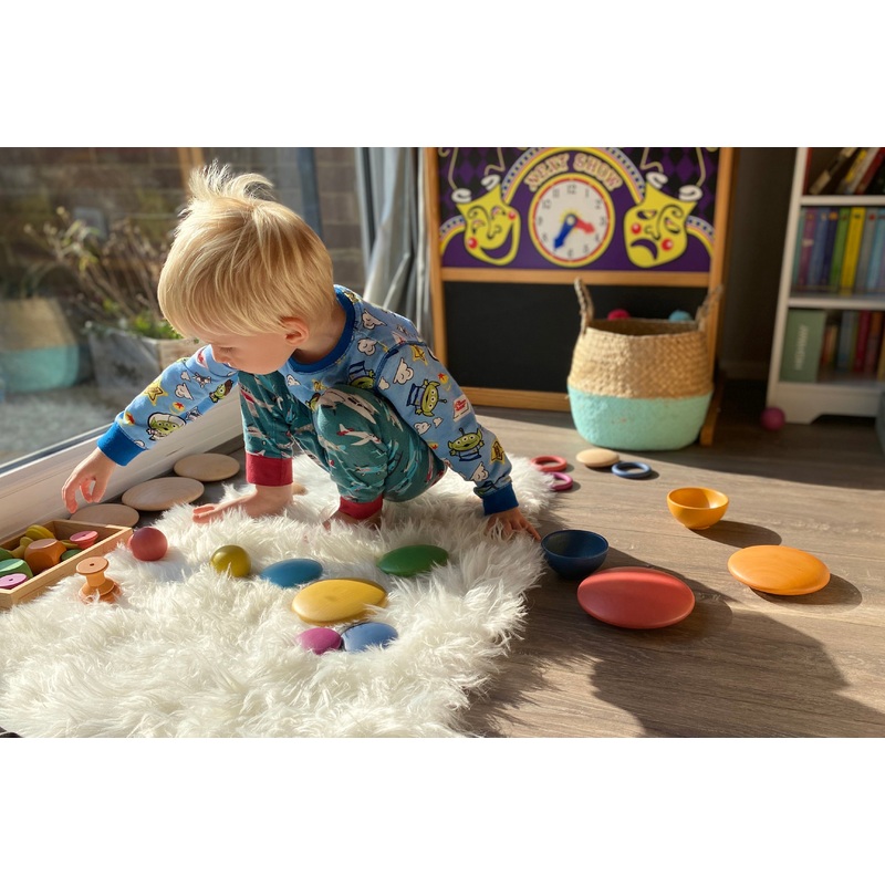 Rainbow Wooden Buttons