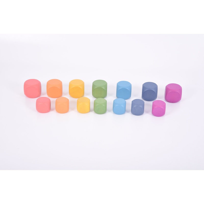 Rainbow Wooden Cubes