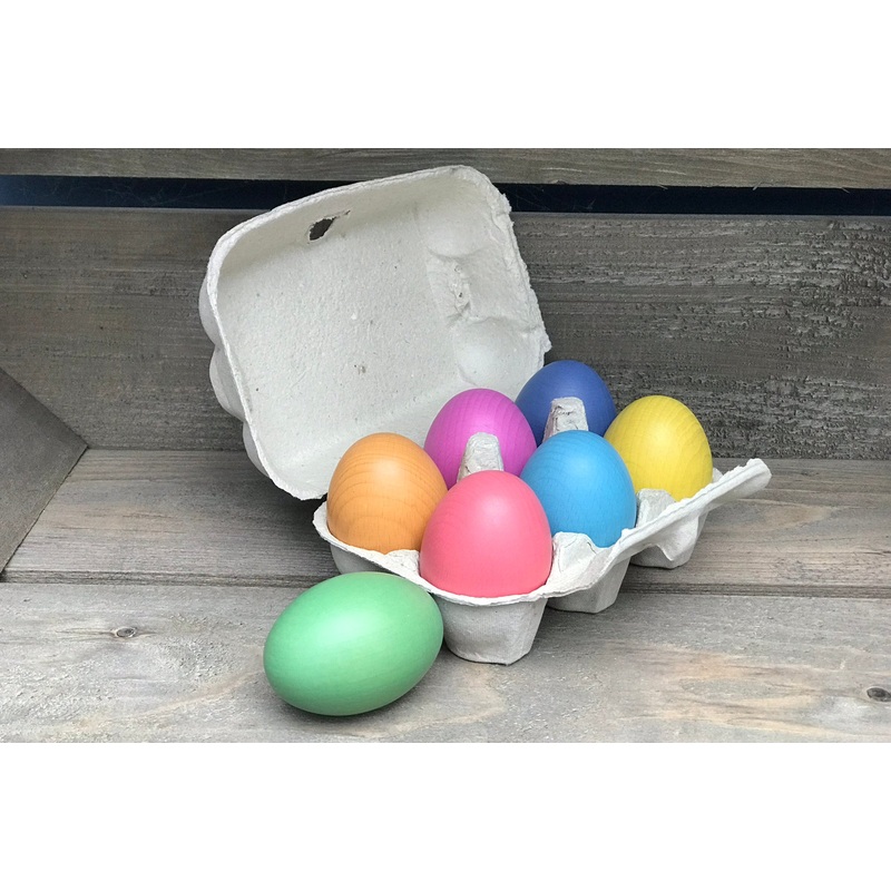 Rainbow Wooden Eggs
