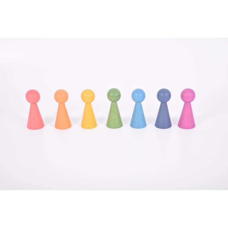 Rainbow Wooden Figures