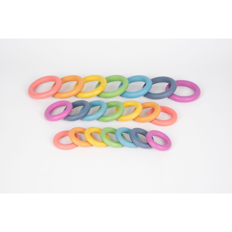 Rainbow Wooden Rings