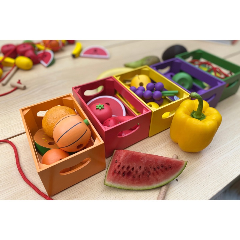 Wooden Sorting Fruit & Vegetable Crates