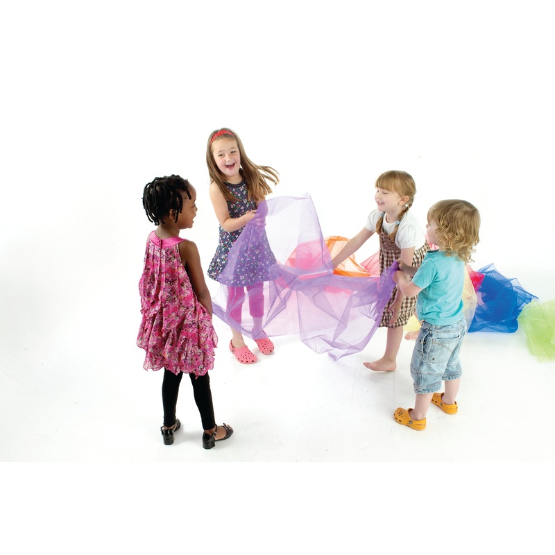 Rainbow Organza Fabric