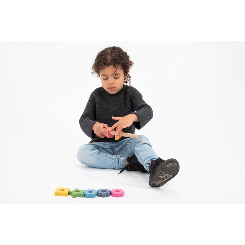 Rainbow Wooden Shape Twister