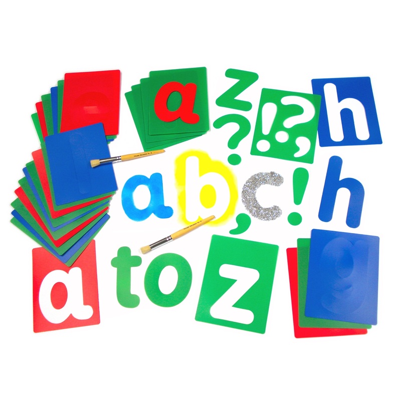 Washable Alphabet Stencils (Lowercase) pk 27