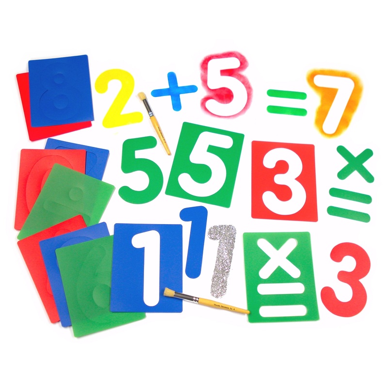 Washable Number Stencils pk 12