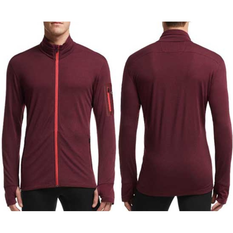 ICEBREAKER MEN’S COMPASS LONG SLEEVE ZIP