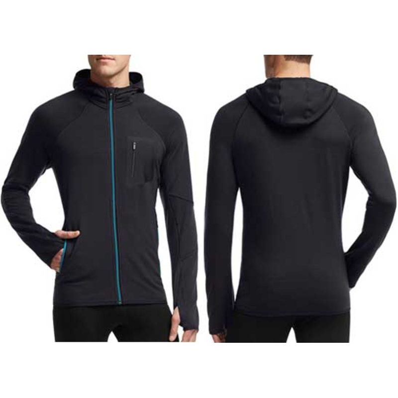 ICEBREAKER MENS ATOM LS ZIPPED HOOD