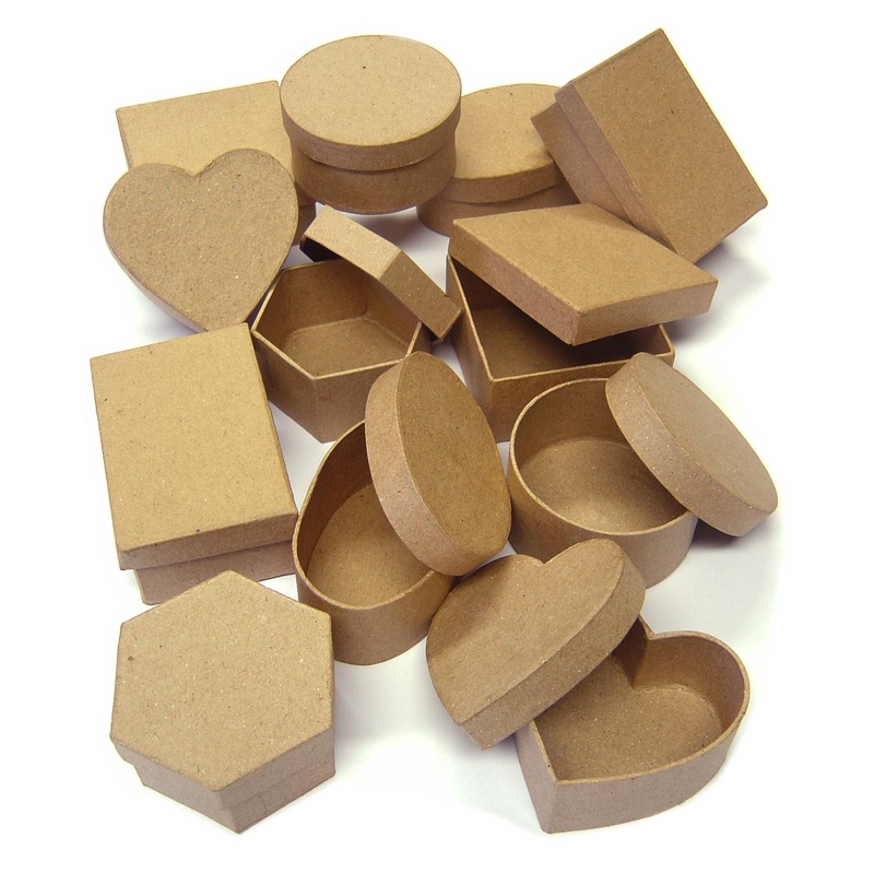 Paper Mache Boxes pk 12