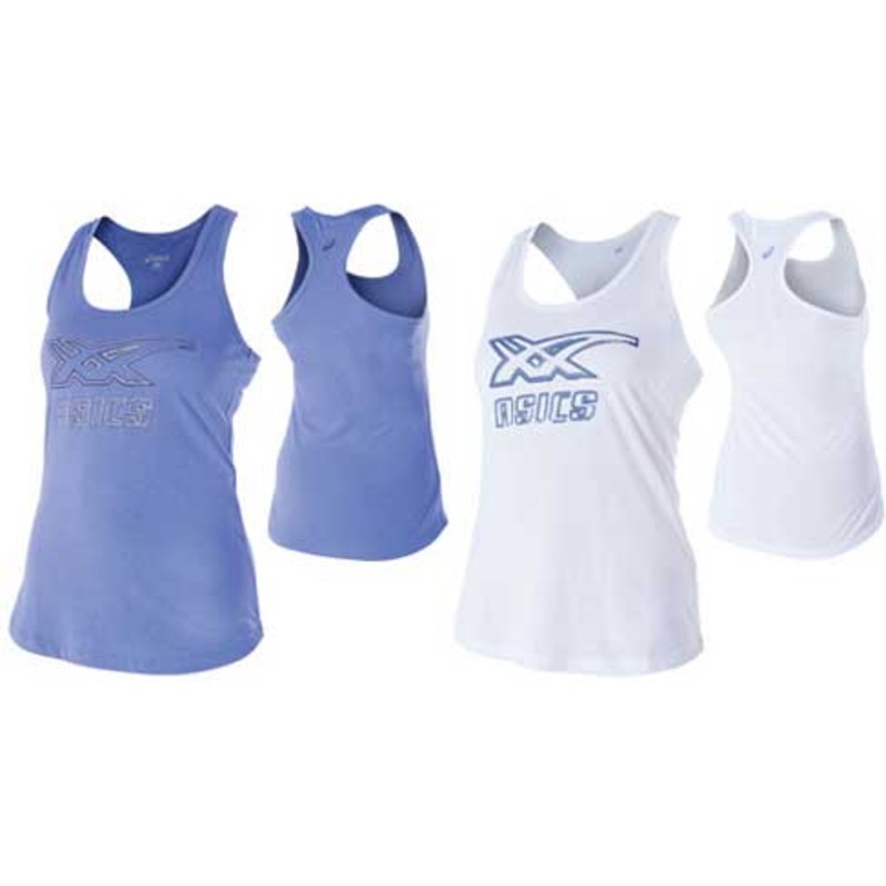 ASICS ATHLETIC SINGLET|White|BLU|S|M|L