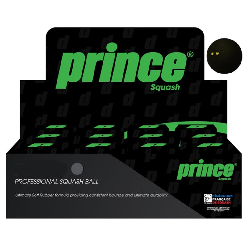 Prince Double Yellow Dot Squash Ball