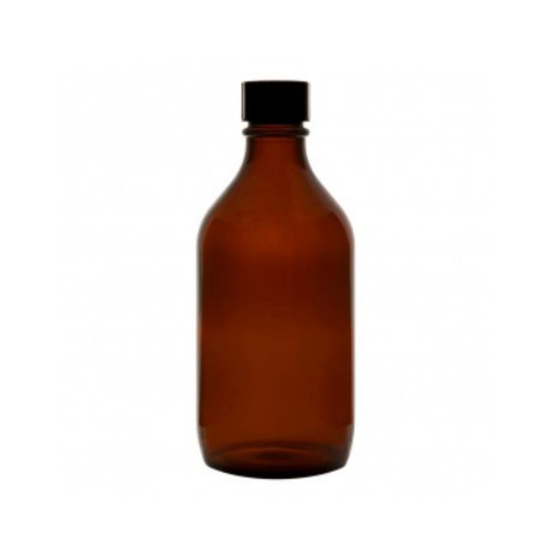 Bottles, Winchester, Amber Glass, Black Screw Cap, Thread R3/24, 100ml (Pack 20)
