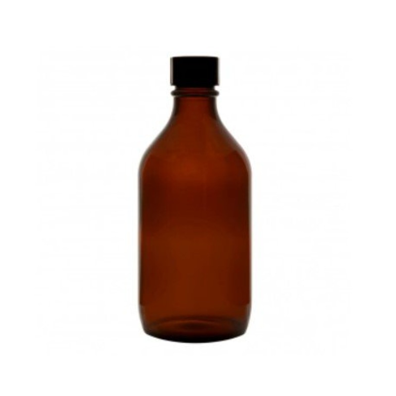 Bottles, Winchester, Amber Glass, Black Screw Cap, Thread R6/31, 500ml (Pack 10)