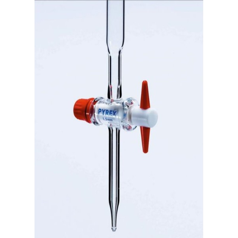 Burette, .Pyrex, Class B, PTFE Stopcock, 50×0.10ml (Each)
