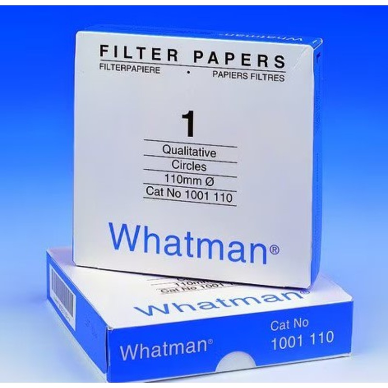 Filter Paper Circles, Whatman, Grade No.1, 18.5 cm Dia, Medium Flow, Cellulose Qualitative , Box 100  (Pack 100)
