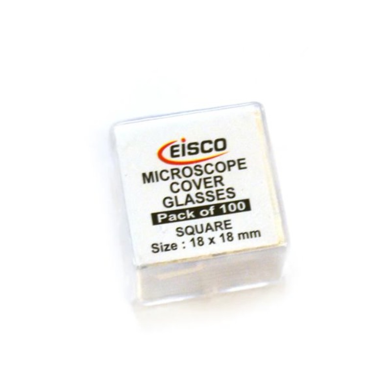 Glass Cover Slips, No. 1, 18 x 18mm (Pack of 100)