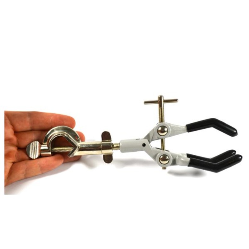 Retort Clamp with Bosshead, Rubber Jaws (Each)