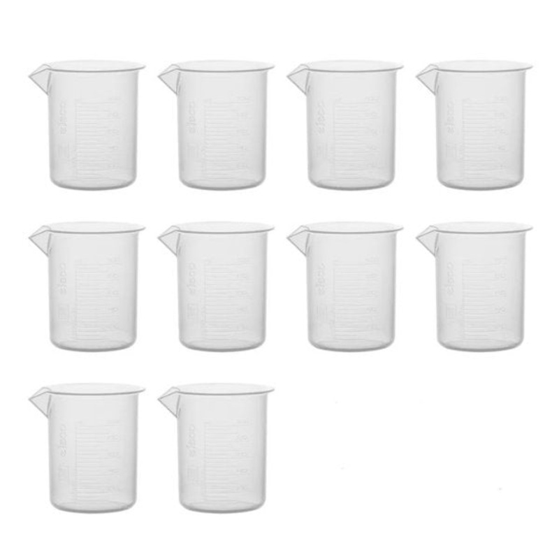 Beaker, Polypropylene, Set of 10 (5x100ml & 5x250ml) (Each)