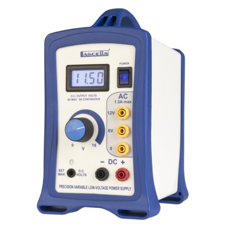Lascells Variable Power Supply, 0-15V – EU Plug (Each)