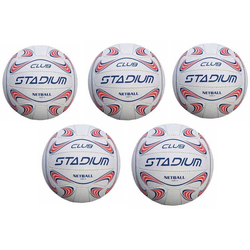 STADIUM SIZE 4 PRACTICE NETBALLS  5 PACK