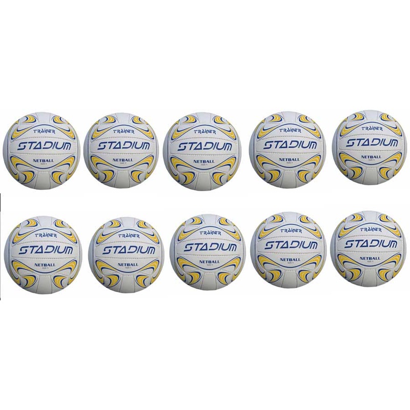 STADIUM SIZE 5 PRACTISE NETBALL 10 PACK