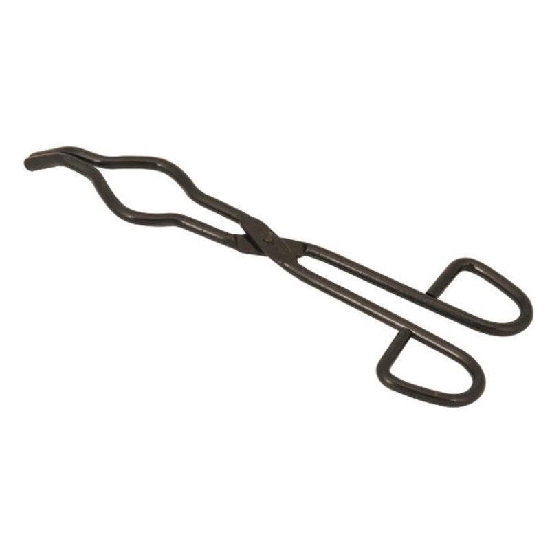 Tongs, Crucible, Blackend Steel, Bowed  200mm (Pack of 10)