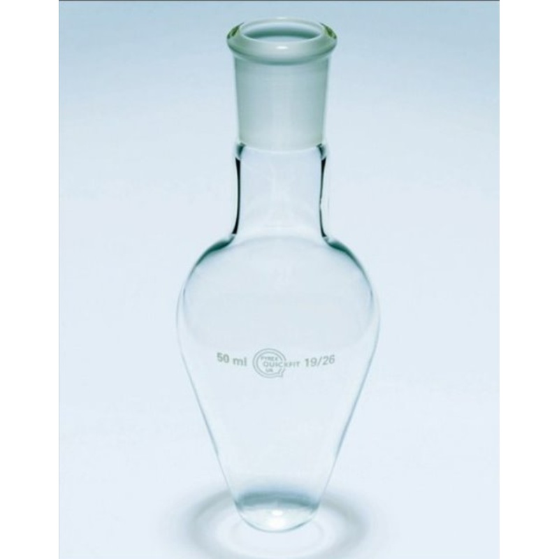 Flask Pear Shape Single Neck 100ml 14/23 Socket (Each)